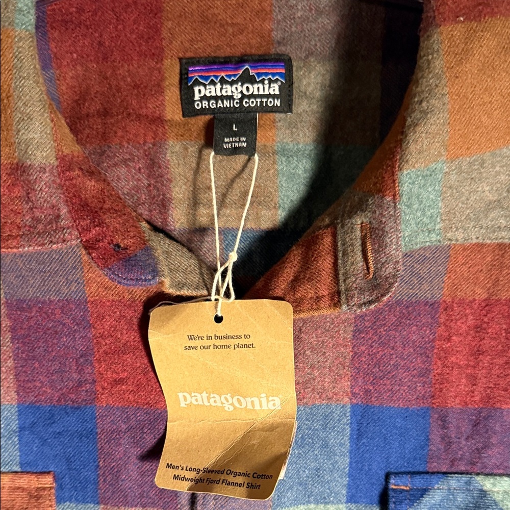 Patagonia Men's Plaid Flannel Shirt - Multi-Color Large - Picture 2 of 11